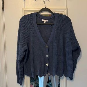 Lauren Conrad blue cropped cardigan